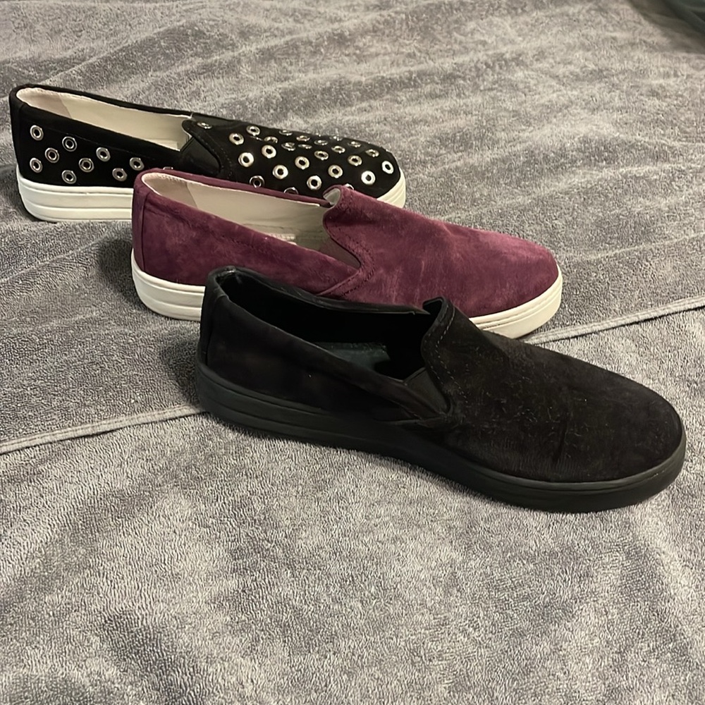 Prada black Women’s suede slip on shoes size EUR 37.5 / US 7.5-8. Also in Plum! - Picture 9 of 10